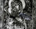 Ruski majstor: Bogorodica sa Hristom (Vladimirska) druga pol. XVII v, tempera na dasci, 32 X 26,8 X 3,2 cm